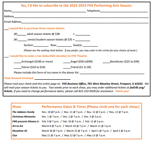 2022-2023 Season Tickets